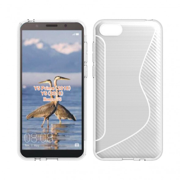 Чехол S-Line для Huawei Honor 7A (DUA-L22), Huawei Y5 Prime (2018) (прозрачный)