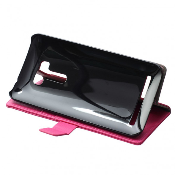 Чехол книжка с визитницей Asus ZenFone Selfie ZD551KL (малиновый)