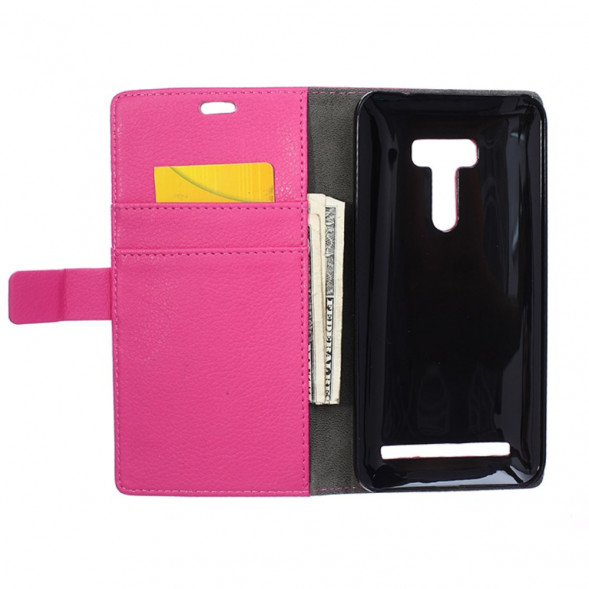 Чехол книжка с визитницей Asus ZenFone Selfie ZD551KL (малиновый)