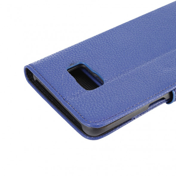 Чехол книжка с визитницей для Samsung Galaxy S6 EDGE+ G928 (Синий)