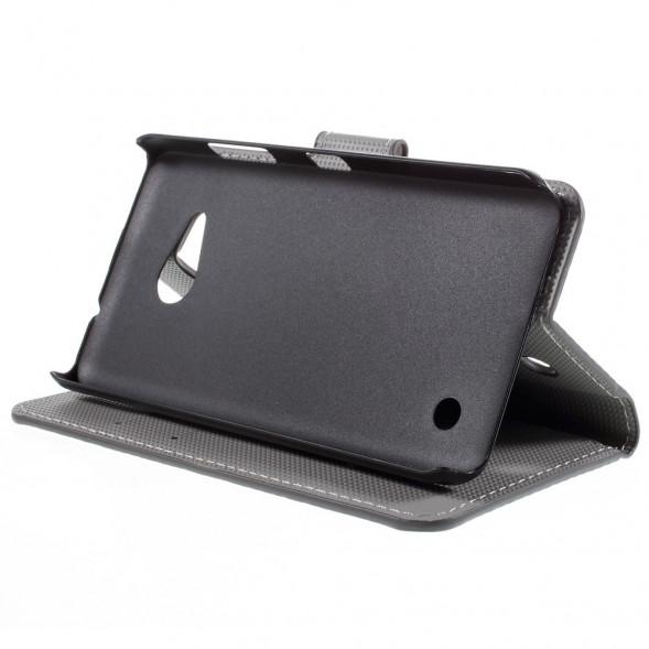 Чехол книжка с рисунком для Microsoft Lumia 550 (Семья сов)