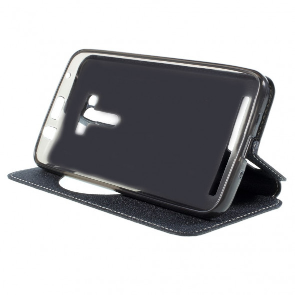 Чехол с окном информации для Asus Zenfone Selfie ZD551KL, ZD550KL (Серый)