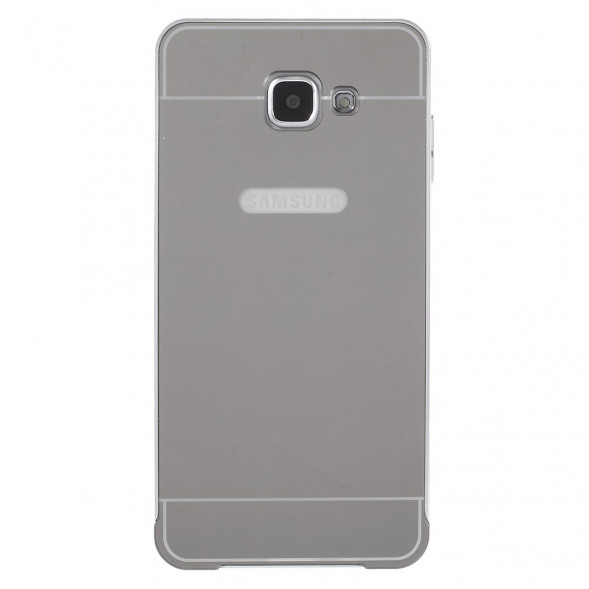 Алюминиевый чехол бампер для Samsung Galaxy A7 SM-A710F (2016 г.) (Серебристый)
