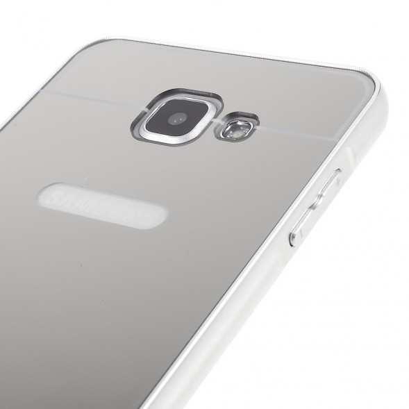 Алюминиевый чехол бампер для Samsung Galaxy A7 SM-A710F (2016 г.) (Серебристый)