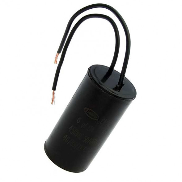 CBB60 6uF 450V WIRE (SAIFU) Конденсатор пусковой