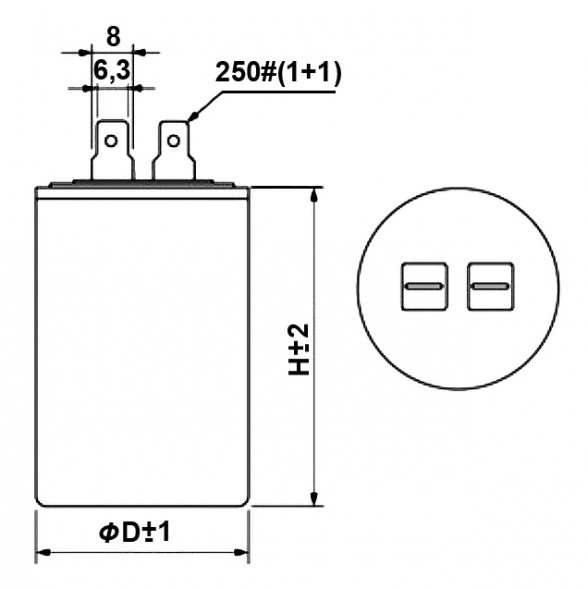 CBB60 12uF 450V (SAIFU) Конденсатор пусковой