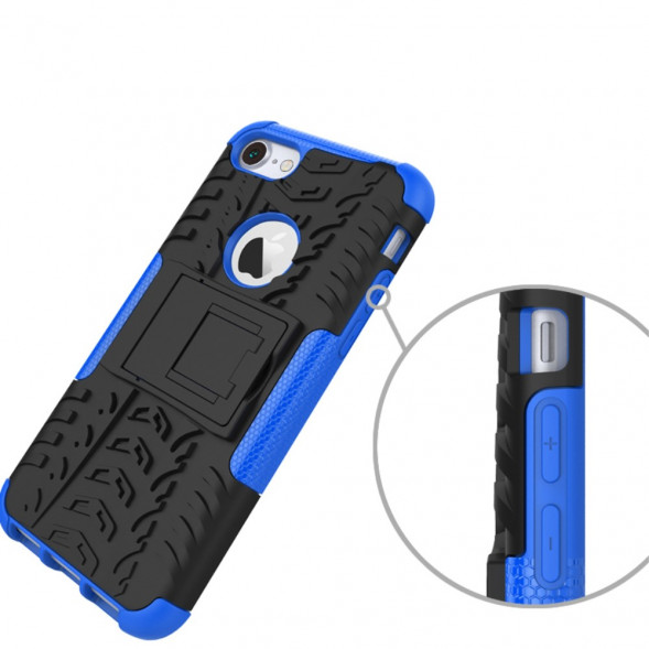 Гибридный чехол с подставкой для iPhone 7, 8 (голубой)