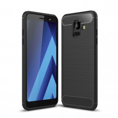 Чехол Carbon Fiber для Samsung Galaxy A6 2018 (черный)