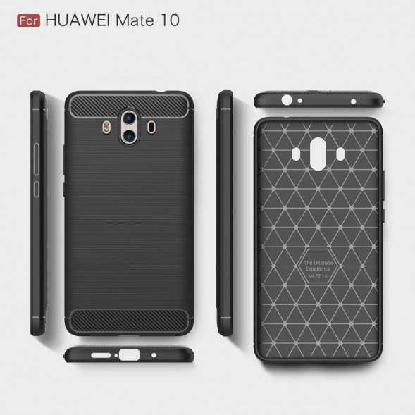 Чехол Carbon Fibre для Huawei Mate 10 (черный)