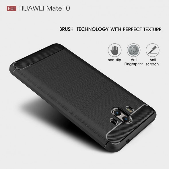 Чехол Carbon Fibre для Huawei Mate 10 (черный)