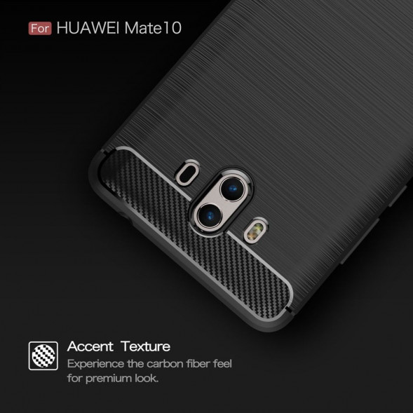 Чехол Carbon Fibre для Huawei Mate 10 (черный)