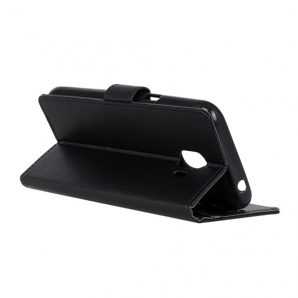 Чехол книжка с визитницей для Samsung Galaxy J2 Pro 2018 (черный)