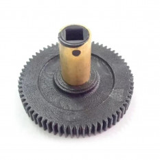 DF74a Шестерня для мясорубки Хозяюшка черная D66 металлическая втулка ШЕСТ138