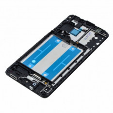 Рамка дисплея для Samsung A013F Galaxy A01 Core средняя часть корпуса (Черная)
