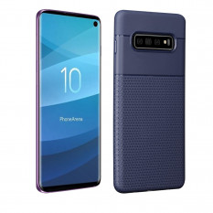 TPU Чехол накладка для Samsung Galaxy S10 (темно-синий)