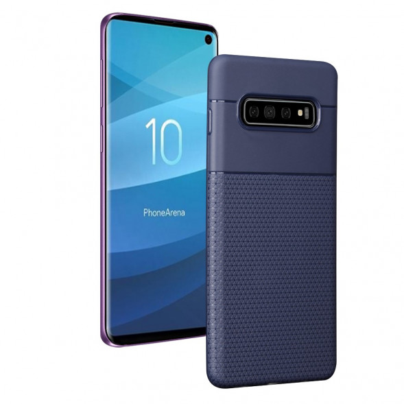 TPU Чехол накладка для Samsung Galaxy S10 (темно-синий)