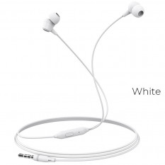Проводные наушники Borofone BM20 DasMelody с микрофоном 3.5 мм, 1.2м (белый)