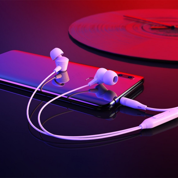 Проводные наушники Borofone BM20 DasMelody с микрофоном 3.5 мм, 1.2м (белый)