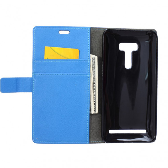 Чехол книжка с визитницей Asus ZenFone Selfie (ZD550KL, ZD551KL) (Голубой)