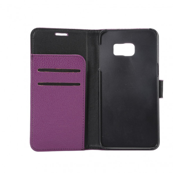 Чехол книжка с визитницей для Samsung Galaxy S6 EDGE+ G928 (Фиолетовый)