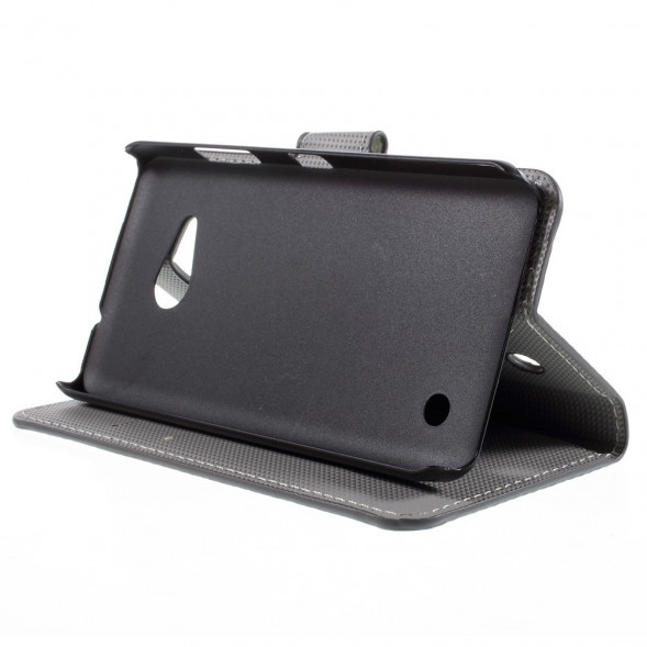 Чехол книжка с рисунком для Microsoft Lumia 550 (Спящая сова)