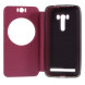 Чехол с окном информации для Asus Zenfone Selfie ZD551KL, ZD550KL (Малиновый)