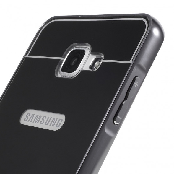 Алюминиевый чехол бампер для Samsung Galaxy A7 SM-A710F (2016 г.) (Черный)