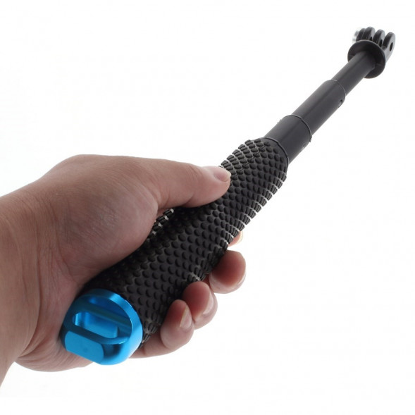 Телескопический мини монопод с адаптером для камеры GoPro Hero 4, 3+, 3, 2, 1 (Синий)