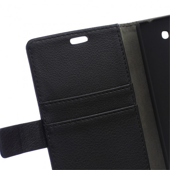 Чехол книжка с визитницей для LG Magna H502F H500F (Черный)