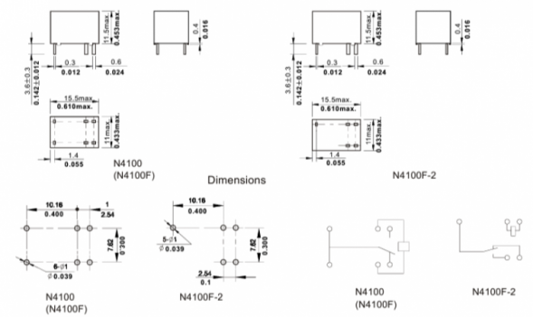 4100-C-H-DC12-A(0.2W) FORWARD Реле электромагнитное