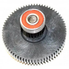 DF75b Шестерня для мясорубки Хозяюшка черная D72 с металлической втулкой ШЕСТ139