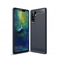 Чехол Carbon Fibre для Huawei P30 Pro (темно-синий)