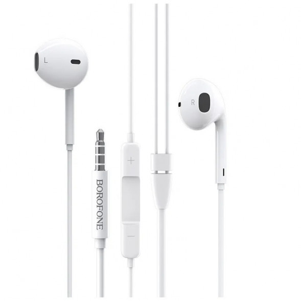 Гарнитура BOROFONE BM30 Original Series 3.5 мм, вкладыши, 1.2м (белый)