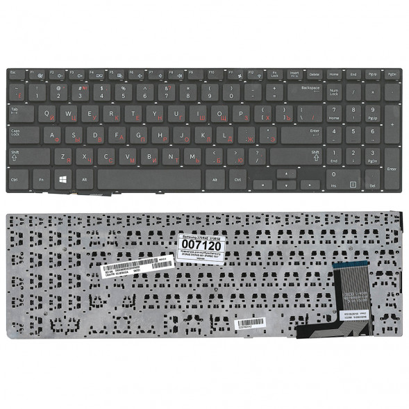 Клавиатура для ноутбука Samsung NP370R5E NP510R5E (черная) 007120