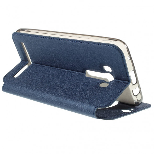 Чехол с окном информации для Asus Zenfone Selfie ZD551KL, ZD550KL (Синий)