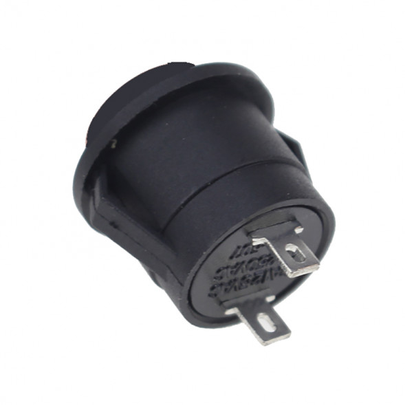 Круглый переключатель 6A 250V 16мм, без фиксации (черный)