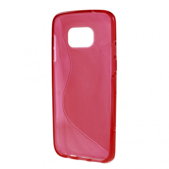 Антискользящий чехол накладка для Samsung Galaxy S7 (SM-G930) (Красный)