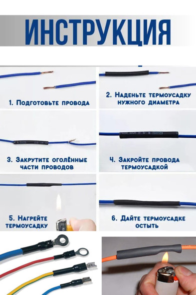 Термоусадка Ф15 черный 1 метр