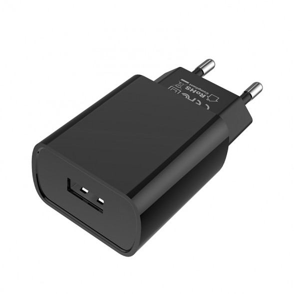 Зарядное устройство Borofone BA20A набор с кабелем Micro-USB 2100 mAh (черный)