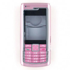 Корпус Nokia N72 с клавиатурой (розовый)
