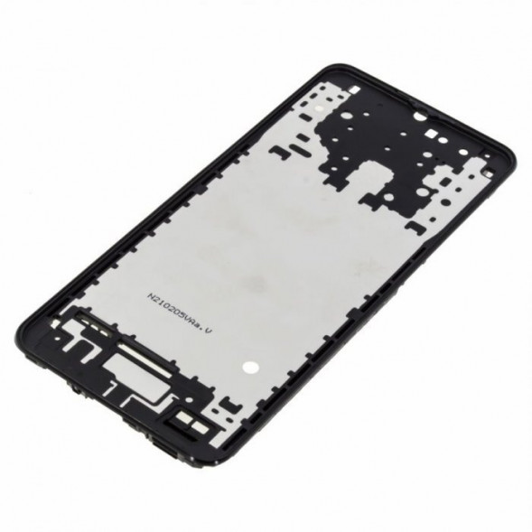 Рамка дисплея для Samsung A022 Galaxy A02 средняя часть корпуса (Черная)