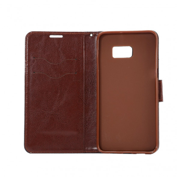 Чехол книжка с цветами для Samsung Galaxy S6 EDGE+ G928 (Белый)