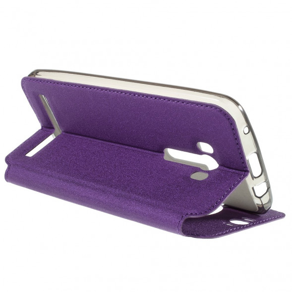 Чехол с окном информации для Asus Zenfone Selfie ZD551KL, ZD550KL (Фиолетовый)