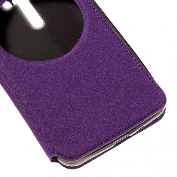 Чехол с окном информации для Asus Zenfone Selfie ZD551KL, ZD550KL (Фиолетовый)