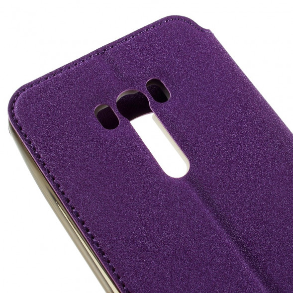 Чехол с окном информации для Asus Zenfone Selfie ZD551KL, ZD550KL (Фиолетовый)