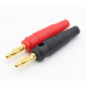 Аудио штекер на кабель 4мм медный типа банан (красный)