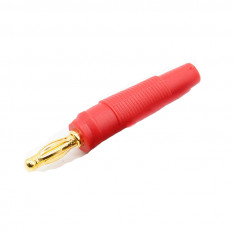 Аудио штекер на кабель 4мм медный типа банан (красный)