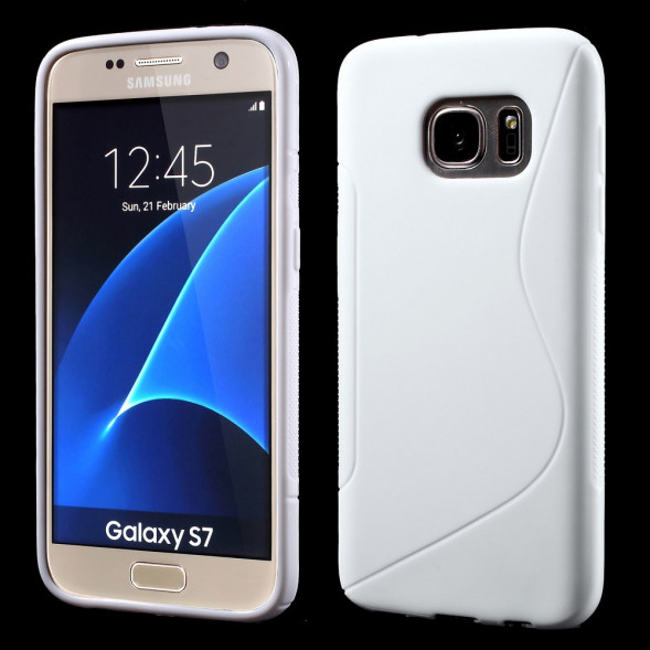 Антискользящий чехол накладка для Samsung Galaxy S7 (SM-G930) (Белый)
