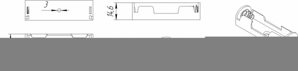 Battery Holder for Li-ion 1X14500 Батарейный отсек на проводе