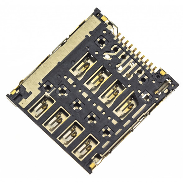 Коннектор SIM Samsung C101, S4 Zoom, OT-6010D, Alcatel OT-6030D, OT-6033X, Asus A400CG, Asus FE170CG